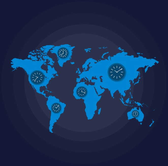 World Map with Time Zones